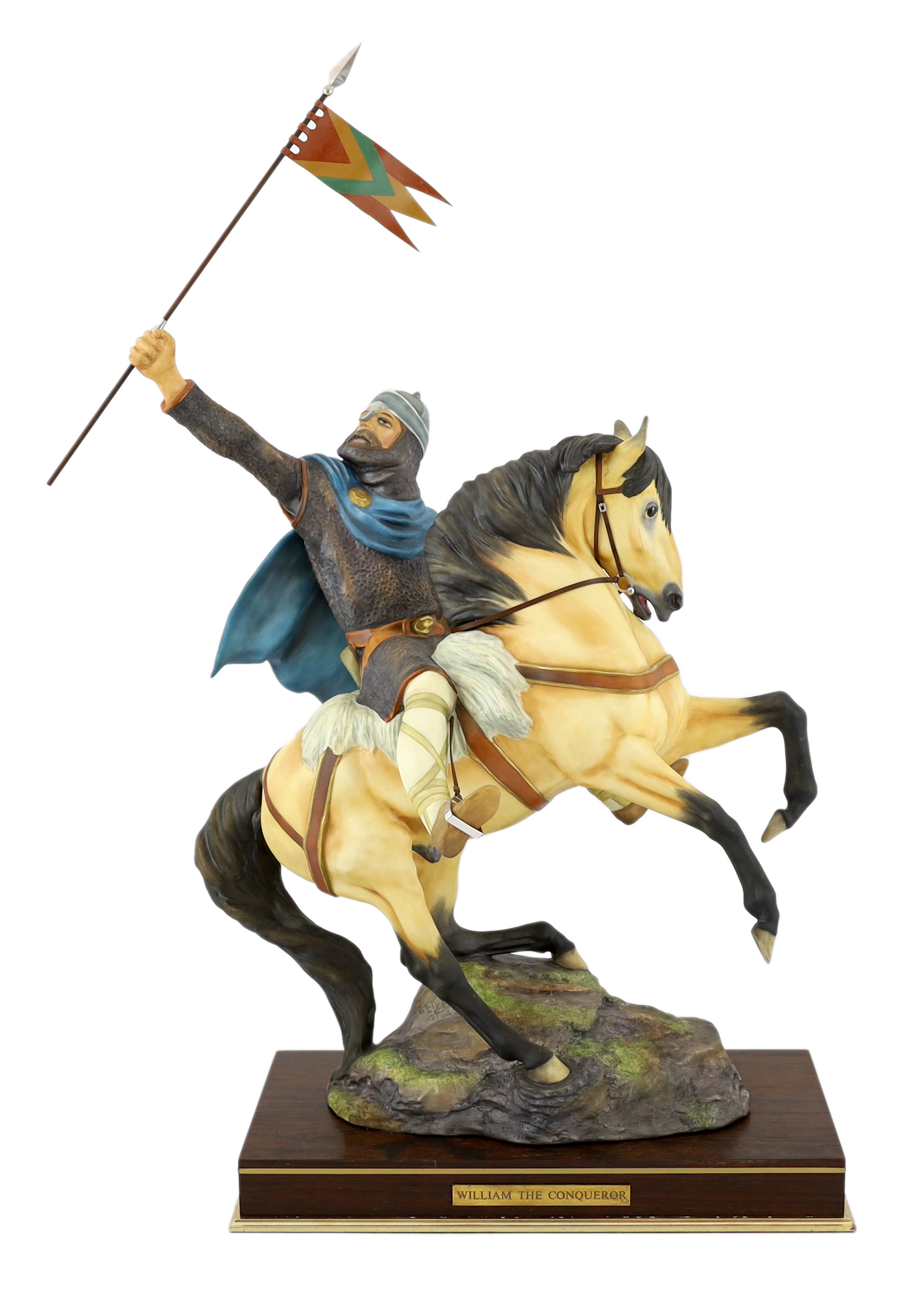 Bernard Winskill (d.1980), a Royal Worcester porcelain model of William the Conqueror on horseback